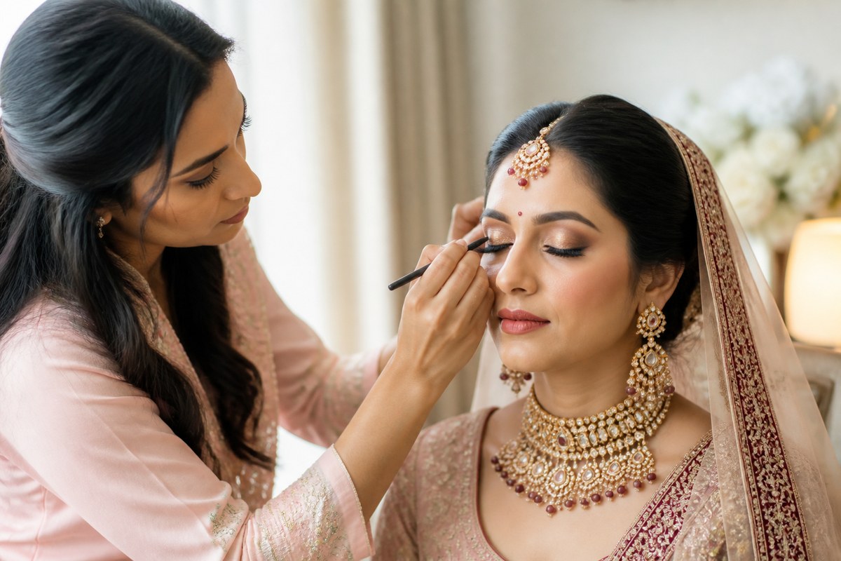Bride & Groom Services — makeup planning visual