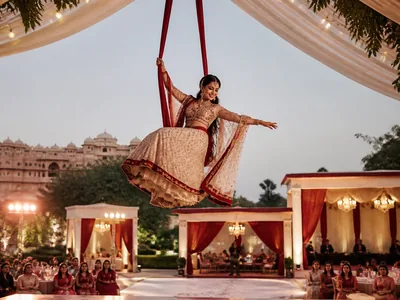 Aerial Performances wedding service visual