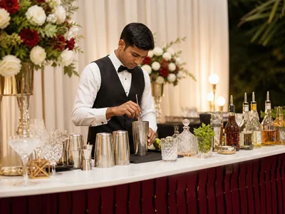 Bar Setup wedding service visual