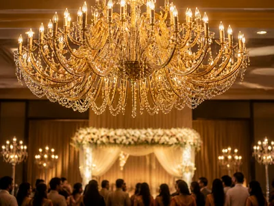 Chandeliers wedding service visual