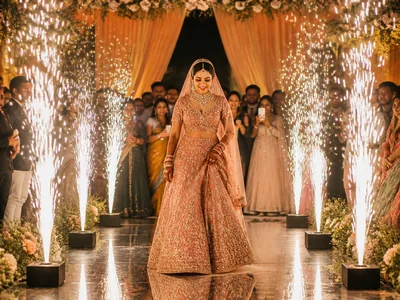 Cold Pyro Entry wedding service visual