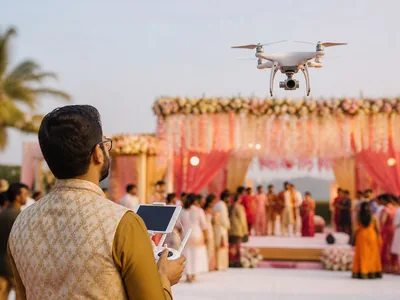 Drone Permissions where applicable wedding service visual