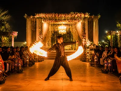 Fire Performances wedding service visual