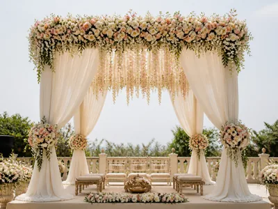 Floral Canopy wedding service visual