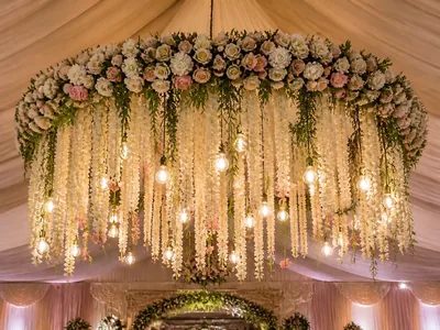 Floral Chandeliers wedding service visual
