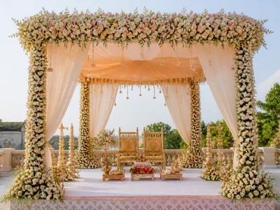 Floral Mandap wedding service visual