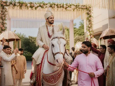 Groom Entry wedding service visual