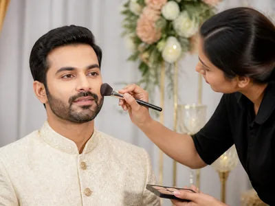 Groom Makeup wedding service visual