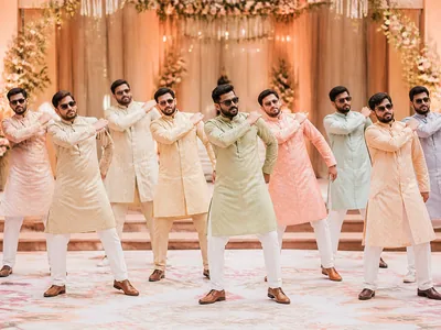 Groom Squad Choreography wedding service visual