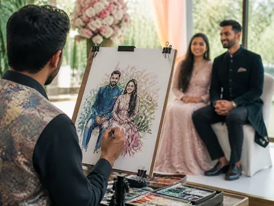 Live Artist wedding service visual — Delhi Live Artist wedding service visual
