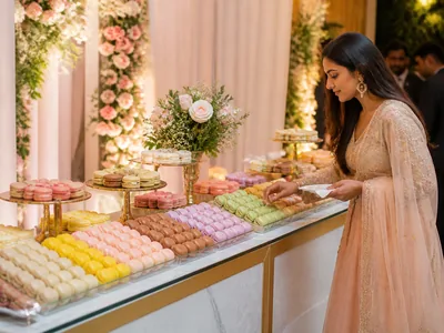 Macaron Counter wedding service visual
