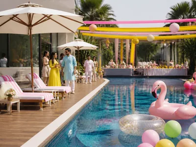 Pool Party wedding service visual