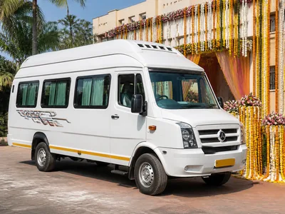 Tempo Traveller wedding service visual
