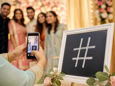 Wedding Hashtag Tracking wedding service visual