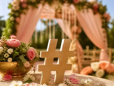 Wedding Hashtag wedding service visual