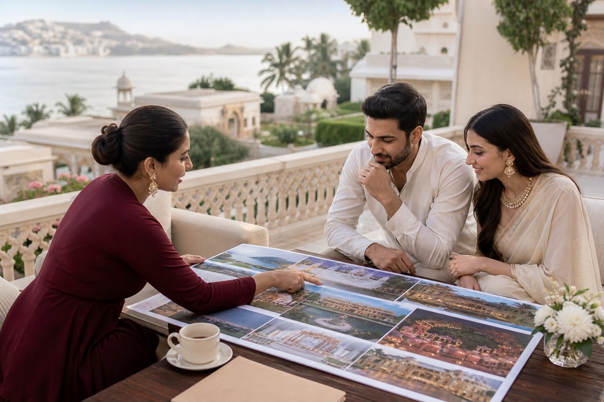 Destination Wedding Planning — Destination selection planning visual