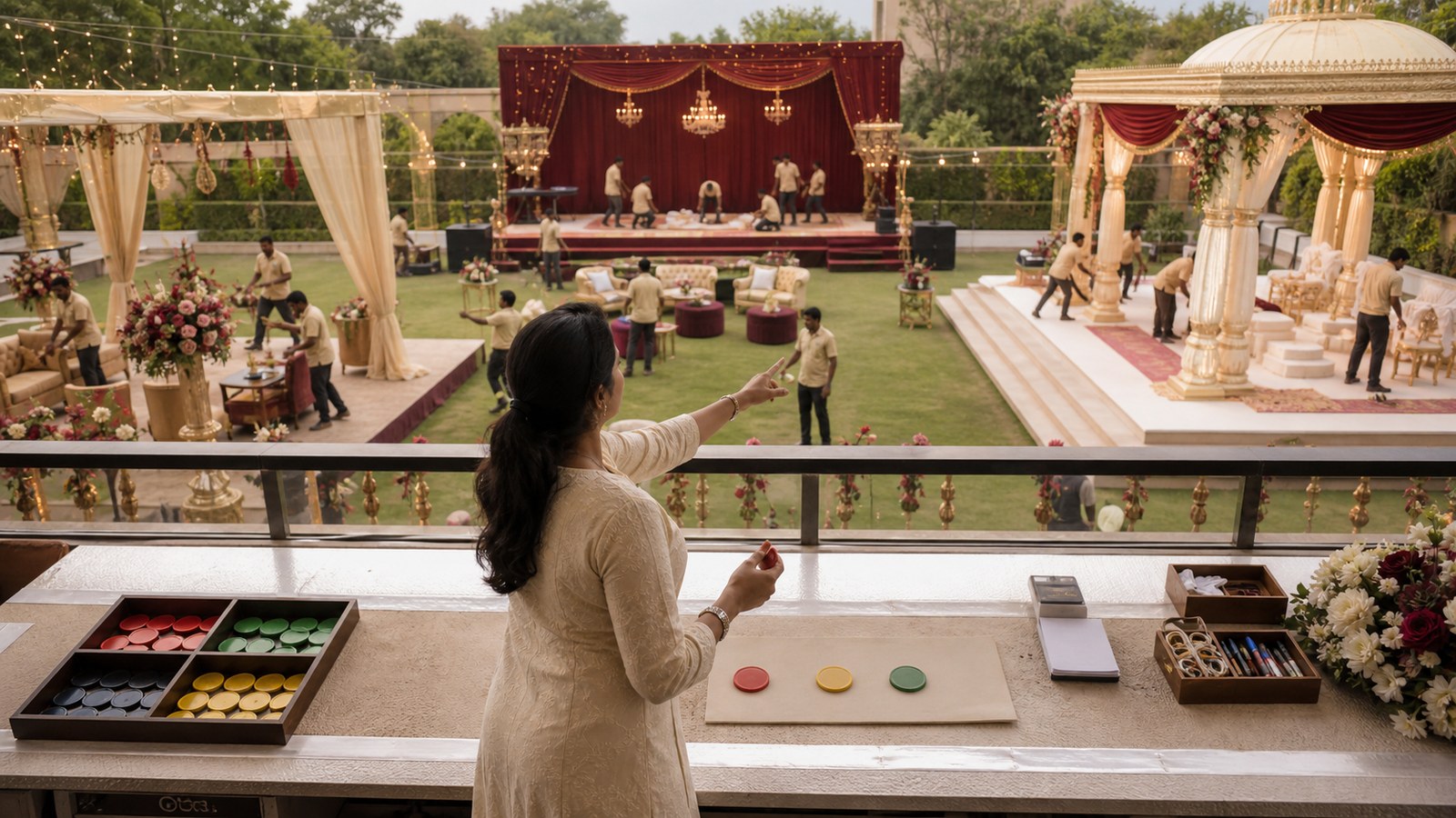 Wedding planning consultation with an elegant Indian wedding planning board in Delhi NCR Wedding planning consultation with an elegant Indian wedding planning board in Delhi NCR
