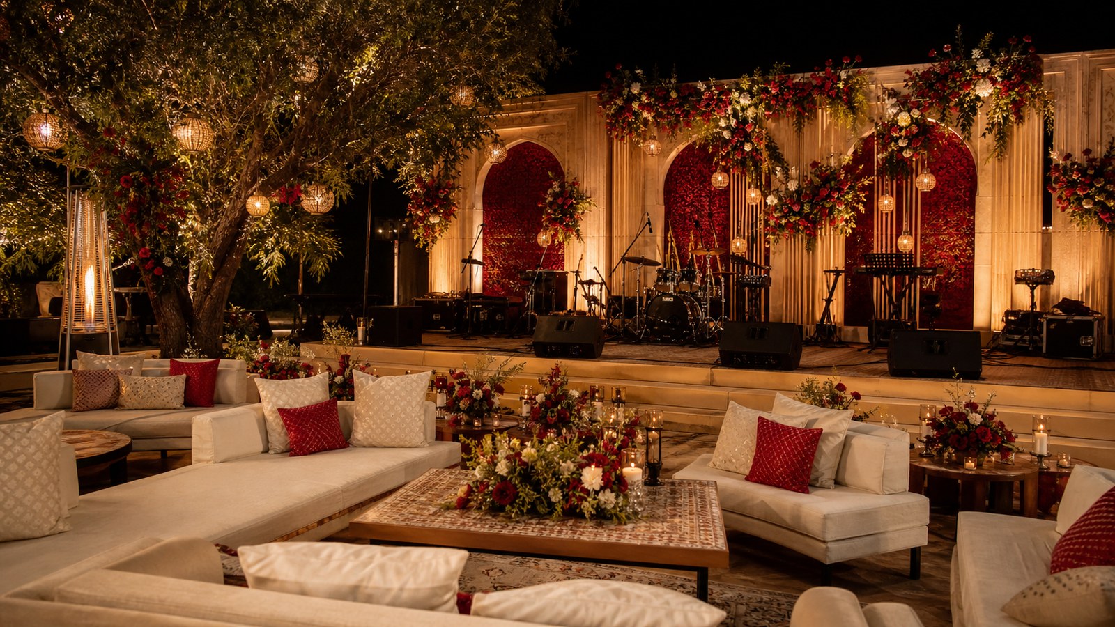 Elegant pre-wedding celebration setup in Delhi NCR