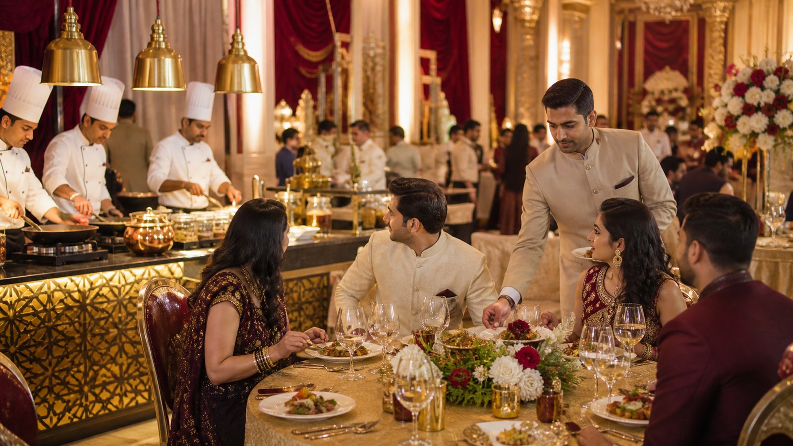Premium wedding catering and live food experience in Delhi NCR