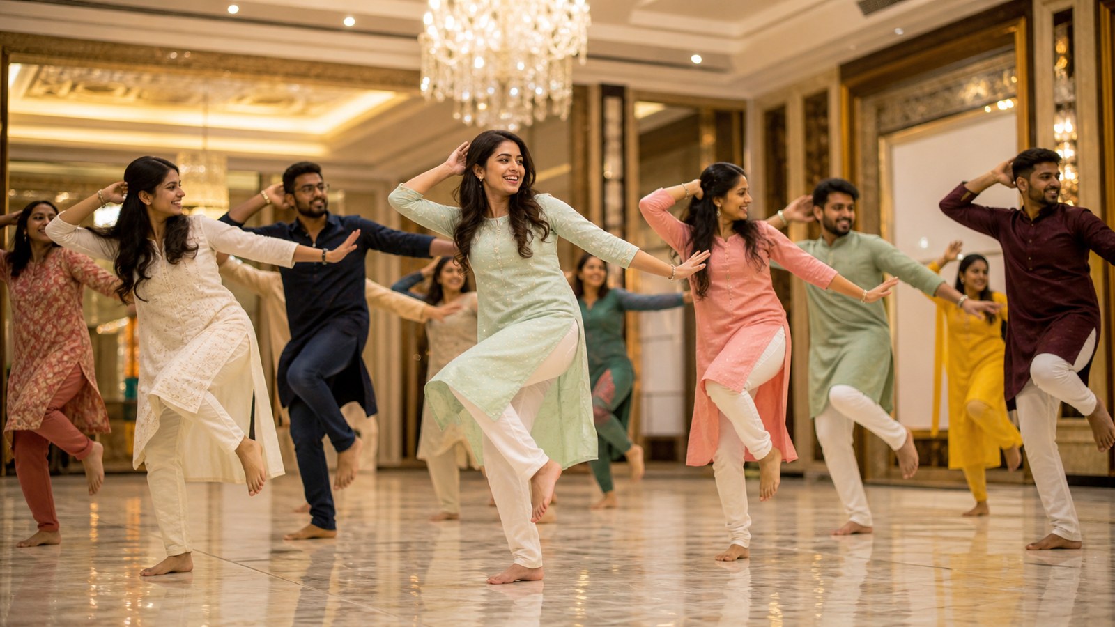 Family wedding choreography rehearsal in Delhi NCR