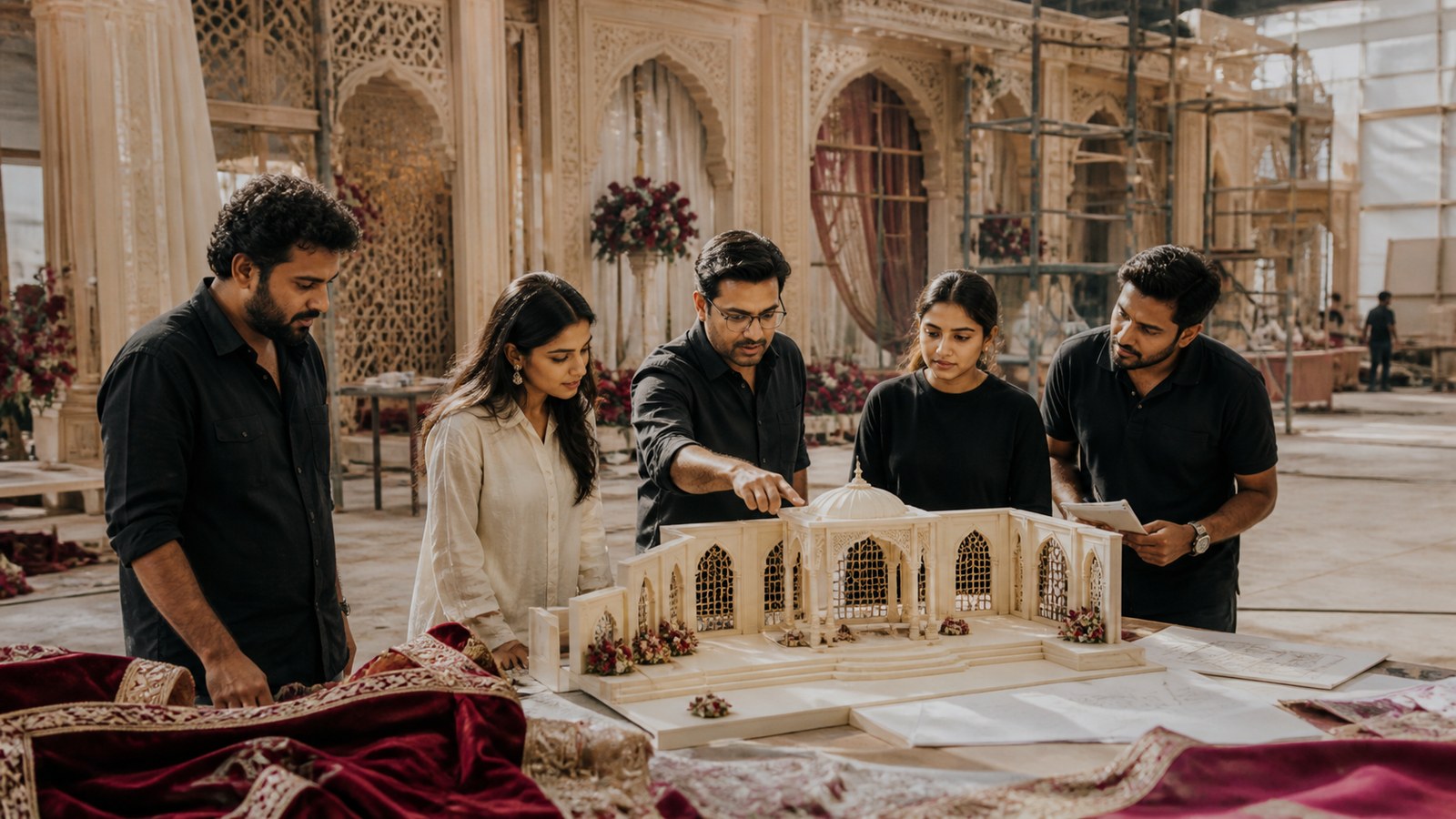 Wedding planning consultation with an elegant Indian wedding planning board in Delhi NCR Wedding planning consultation with an elegant Indian wedding planning board in Delhi NCR