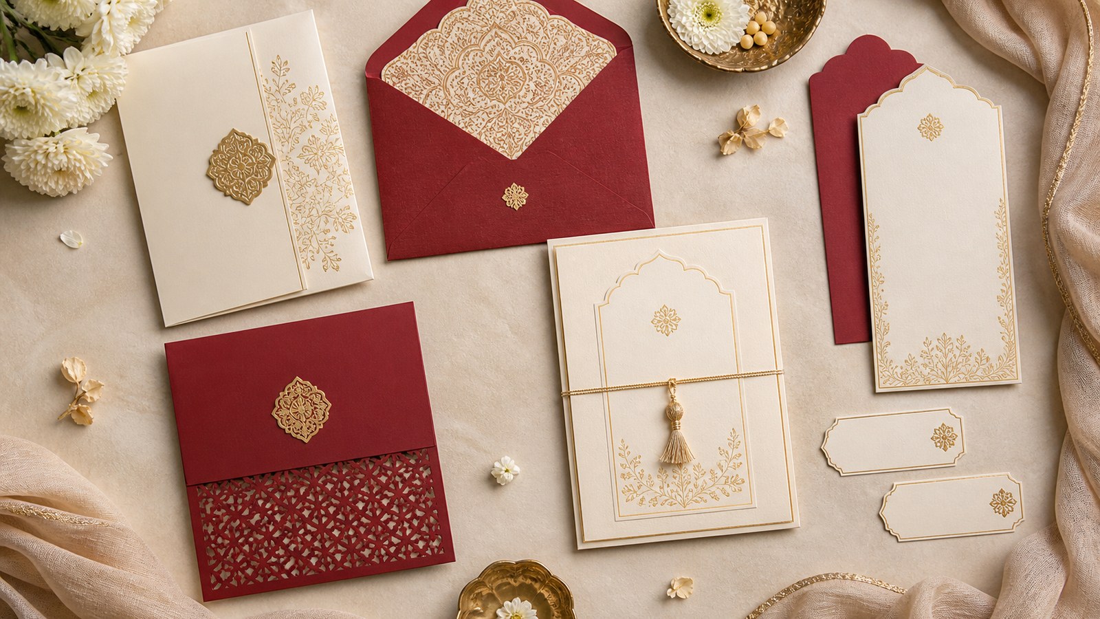Luxury wedding stationery and invitation suite in Delhi NCR