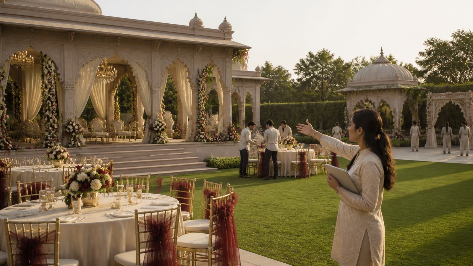 Wedding planning consultation with an elegant Indian wedding planning board for Faridabad Wedding planning consultation with an elegant Indian wedding planning board for Faridabad