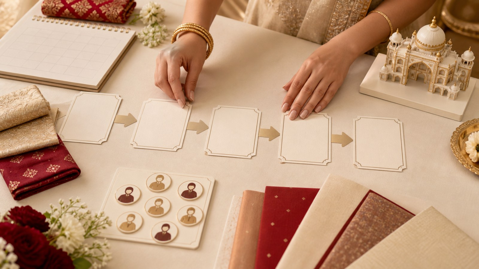 Wedding planning guide and checklist editorial visual in Delhi NCR Wedding planning guide and checklist editorial visual in Delhi NCR