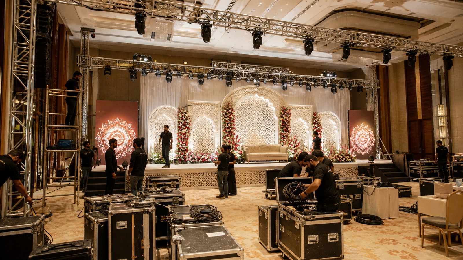 Large wedding event production build in Delhi NCR