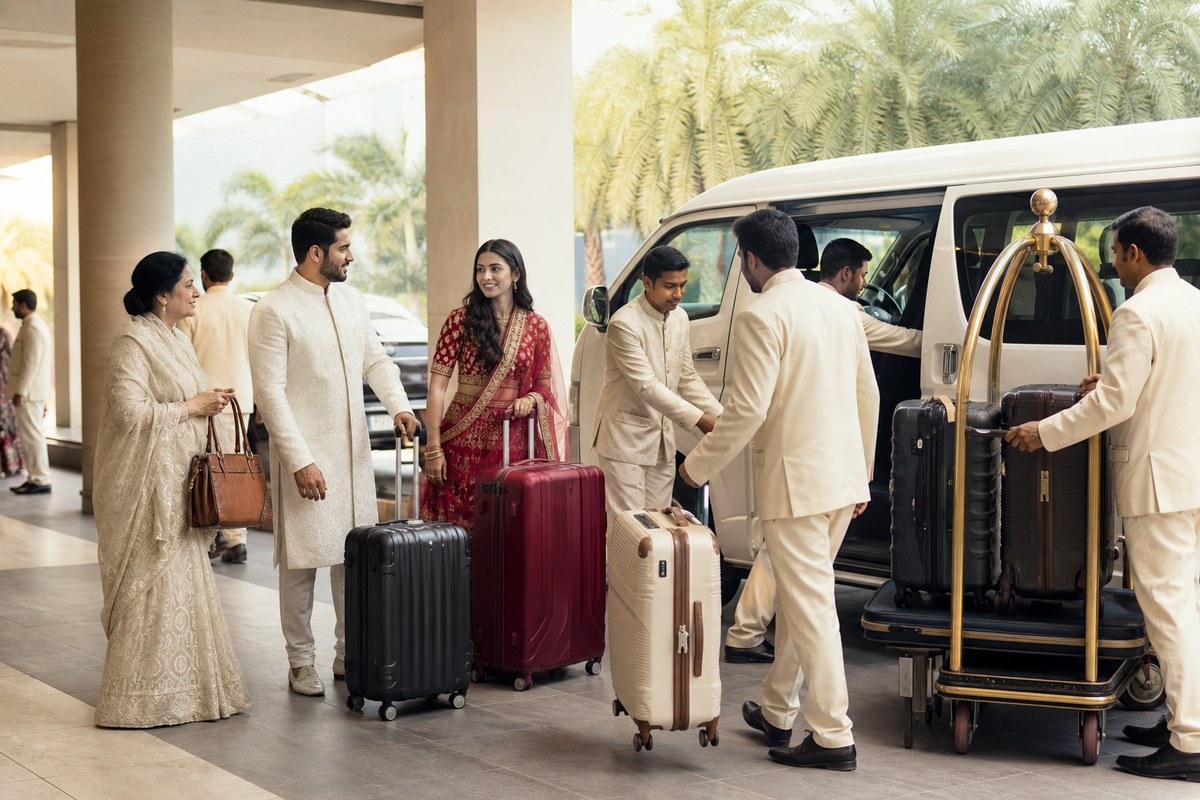 Wedding Transportation & Logistics — Airport and hotel transfers planning visual
